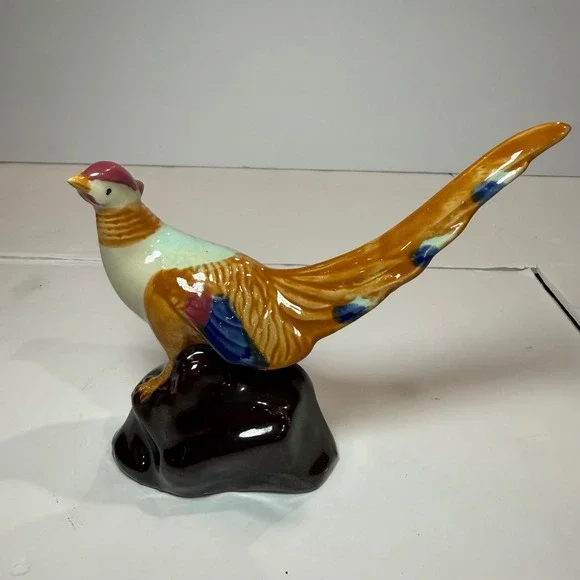 Vintage Ceramic Pheasant Figurine Mid Century Bird/Pheasant Statue cottagecore - Picture 1 of 8